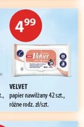 Papier toaletowy nawilżany Velvet promocja w Drogerie Laboo