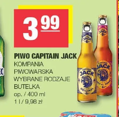 Piwo Captain Jack Original promocja w SPAR