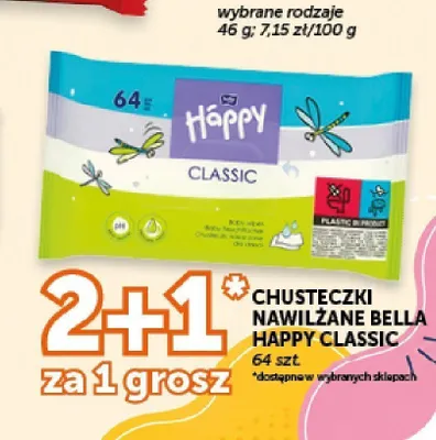 Chusteczki nawilżane Bella Happy Classic promocja w Euro Sklep