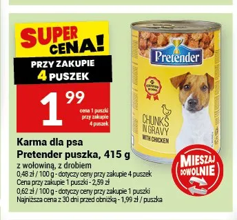 Karma dla psa Pretender puszka promocja w Twój Market