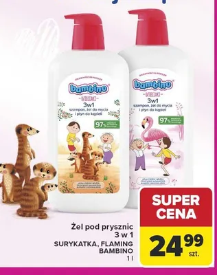 Żel pod prysznic 3 w 1 flaming BAMBINO promocja w Carrefour