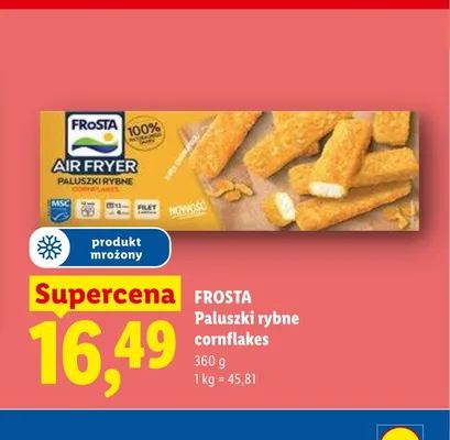 Paluszki rybne cornflakes FROSTA promocja w Lidl