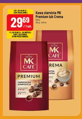 Kawa ziarnista MK Café Premium promocja w POLOmarket