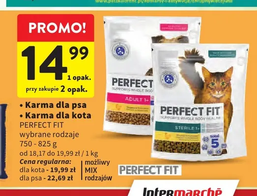 Karma dla kota Perfect Fit Sterile 1+ promocja w Intermarche