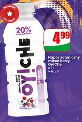 Napój izotoniczny mixed berry promocja w Dino