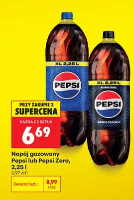 Napój gazowany Zero 2,25l promocja w Biedronka