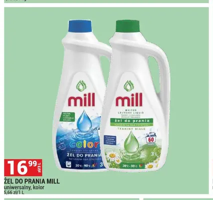 Żel do prania Mill color promocja w Merkury Market