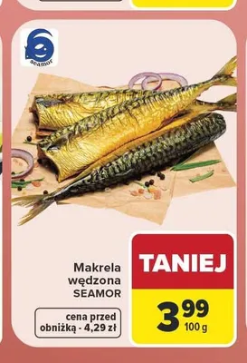 Makrela wędzona Seamor promocja w Carrefour