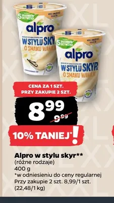 Alpro w stylu skyr promocja w Netto