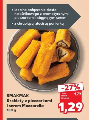 Krokiety z pieczarkami i serem Mozzarella Smakmak promocja w Kaufland