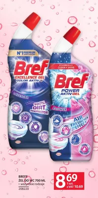 Żel do WC Bref Excellence Gel Color Aktiv Lavender promocja w Selgros