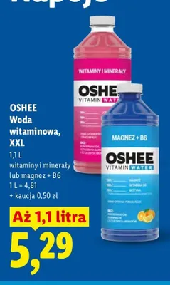 Woda witaminowa Oshee witaminy i minerały promocja w Lidl