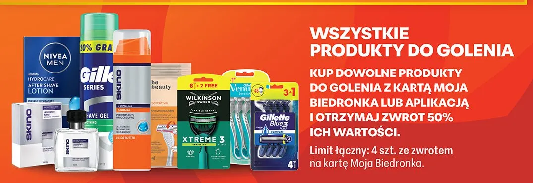 Zestaw maszynek do golenia 4 szt. promocja w Biedronka