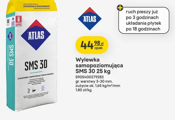 Wylewka samopoziomująca SMS 30 promocja w Castorama