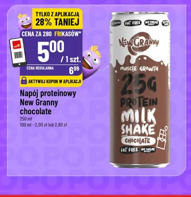 Napój proteinowy New Granny chocolate promocja w POLOmarket