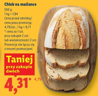 Chleb na maślance Piekarnia Lidla promocja w Lidl