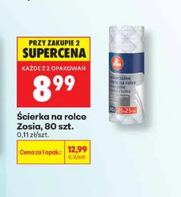 Ścierka na rolce Zosia promocja w Biedronka