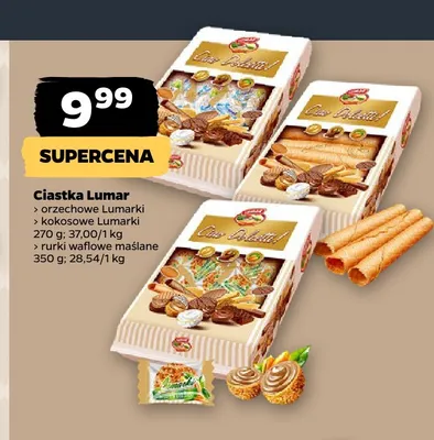 Rurki waflowe maślane Lumar promocja w Netto