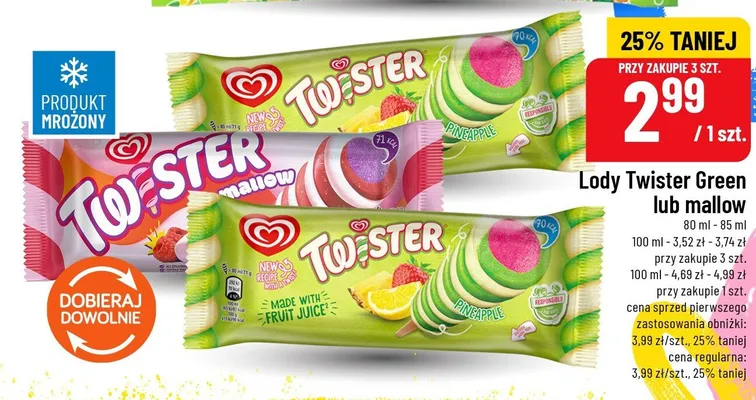 Lody Twister promocja w POLOmarket