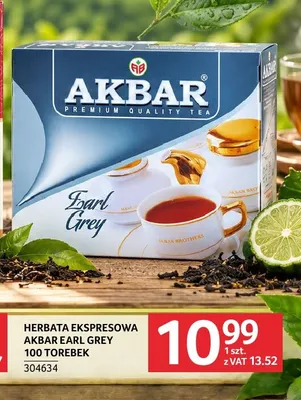 Herbata ekspresowa Akbar Earl Grey promocja w Selgros
