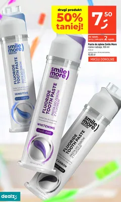 Pasta do zębów Smile More różne rodzaje promocja w Dealz