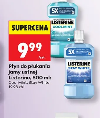 Płyn do płukania jamy ustnej Listerine Stay White promocja w Biedronka