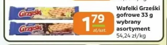 Wafelki Grześki gofrowe 33g promocja w Gama