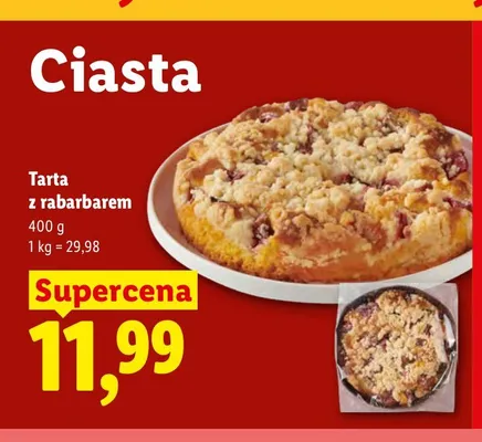 Tarta z rabarbarem promocja w Lidl