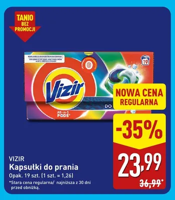 Kapsułki do prania Vizir promocja w Aldi