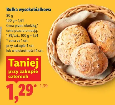 Bułka wysokobłonnikowa promocja w Lidl