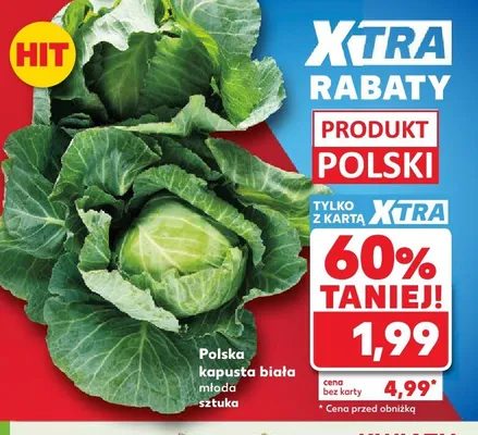 Kapusta biała młoda polska promocja w Kaufland
