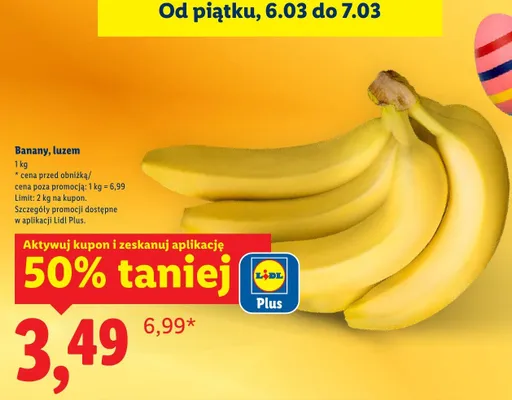 Banany, luzem promocja w Lidl
