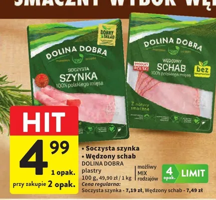 Schab wędzony Dolina Dobra promocja w Intermarche