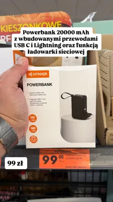 Powerbank Hykker 20000mAh promocja w Biedronka