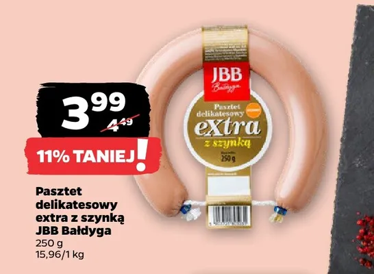 Pasztet delikatesowy extra z szynką promocja w Netto
