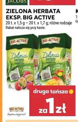 Zielona herbata Big-Active z pigwą promocja w Stokrotka