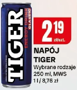 Napój Tiger wybrane rodzaje promocja w Chorten