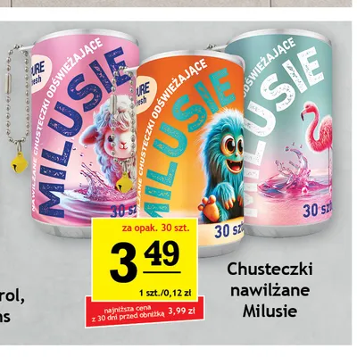 Chusteczki nawilżane Milusie promocja w Gram Market