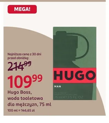 Woda toaletowa dla mężczyzn Hugo Boss Hugo Man promocja w Rossmann