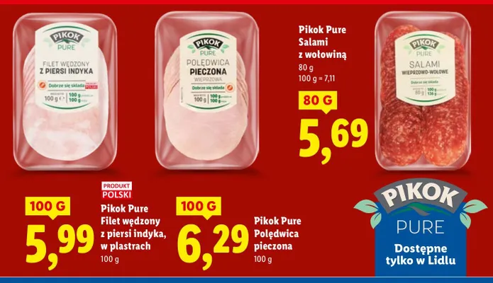 Salami Pikok Pure Salami z wołowiną promocja w Lidl