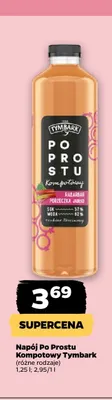 Napój Po Prostu Kompotowy rabarbar porzeczka jabłko Tymbark promocja w Netto