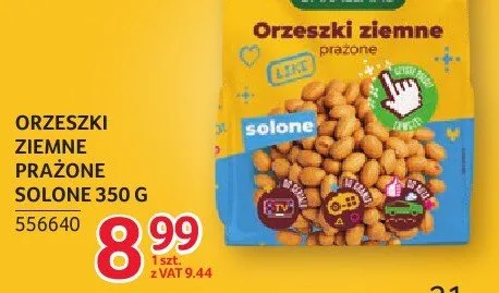 Orzeszki ziemne prażone solone Bakalland promocja w Selgros