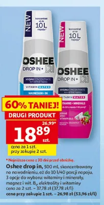 Koncentrat napoju Oshee Drop In elektrolity i witaminy promocja w Auchan