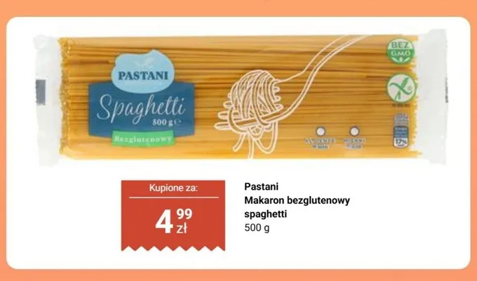 Makaron bezglutenowy spaghetti Pastani promocja w Biedronka