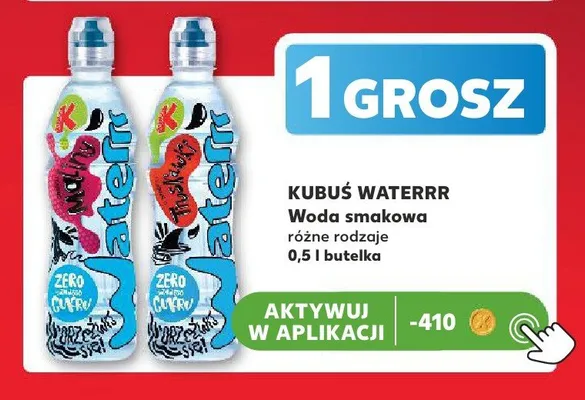 Woda smakowa Kubuś Waterrr Malina promocja w Kaufland