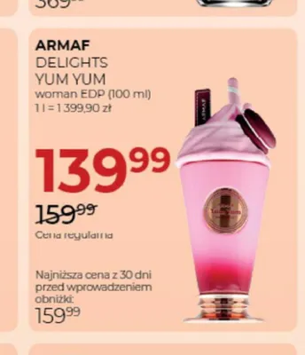 Woda perfumowana damska Armaf Delights Yum Yum promocja w Drogerie Jawa