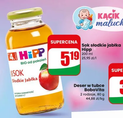 Sok słodkie jabłka promocja w Dino