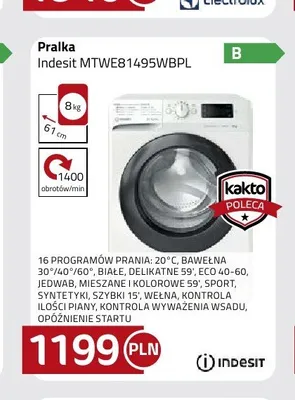 Pralka Indesit MTWE81495WBPL promocja w kakto.pl