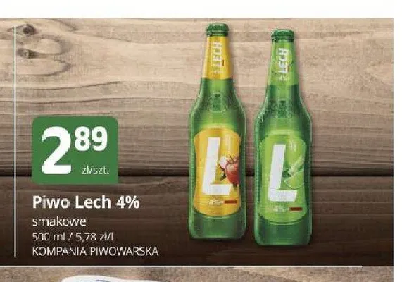 Piwo Lech 4% smakowe 500 ml promocja w Marketvita