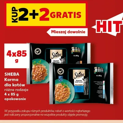 Karma dla kotów Delicacy Fine Flakes Sheba 4-pak promocja w Kaufland